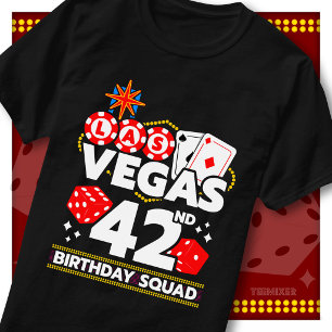 42. Geburtstagsfeier Vegas Matching Squad Casino P T-Shirt