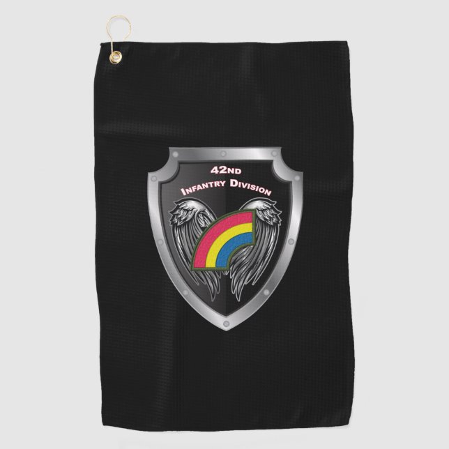 42. Infanterieabteilung "Never Vergessen" Golfhandtuch (Vorderseite)