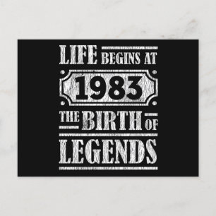 42 Jahre alt 1983 Geburt der Legende 42. Geburtsta Postkarte