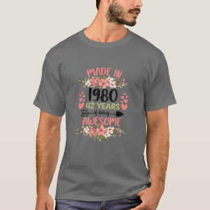 42 Jahre alt 42. Geburtstag Geboren 1980 Frauenmäd T-Shirt