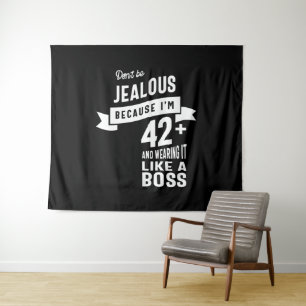 42 Jahre alt - 42. Geburtstag Lustiges Geschenk Wandteppich