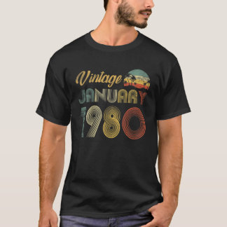 42 Jahre alte Geschenke Vintage 1980 Limitierte Au T-Shirt