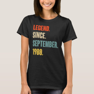 42 Jahre alte Legende seit September 1980 42. Bir T-Shirt