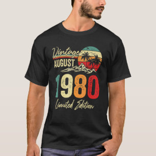 42 Jahre alte Vintage August 1980 42. Geburtstag T-Shirt