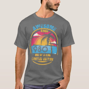 42 Jahre alte Vintage-Awesome seit 1980 42. Geburt T-Shirt