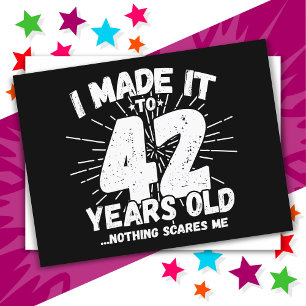 42 Jahre alter sarkastischer Meme Lustiger 42. Geb Postkarte