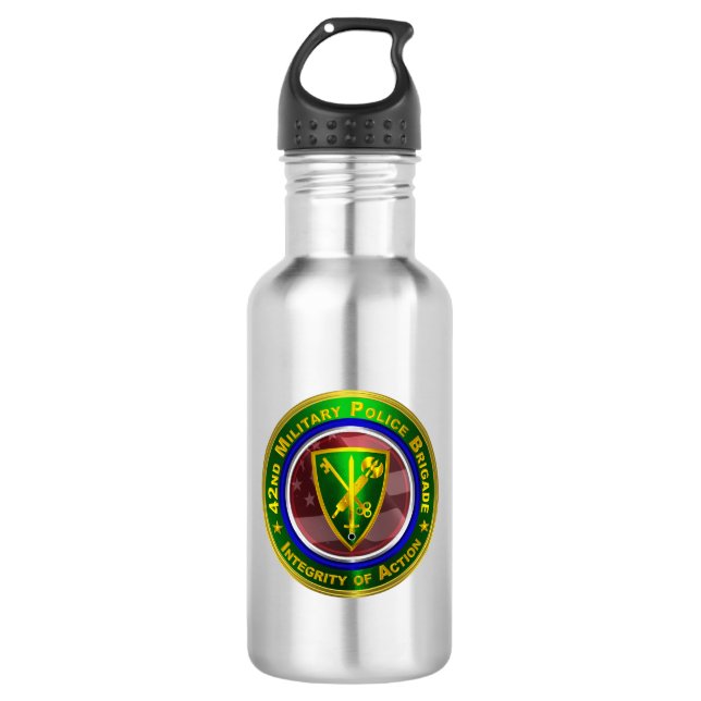 42. Militärpolizei Edelstahlflasche (Vorderseite)