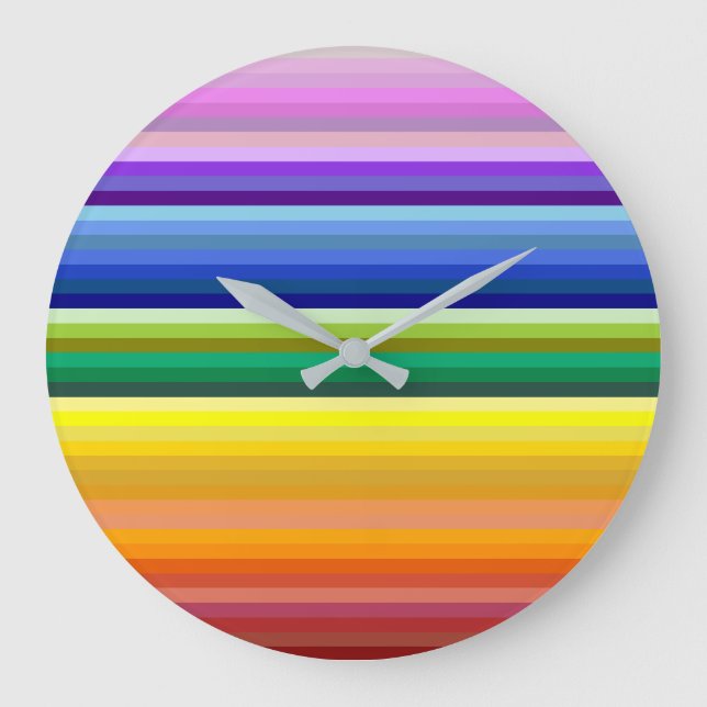 42 Regenbogenspektrum Große Wanduhr (Vorderseite)
