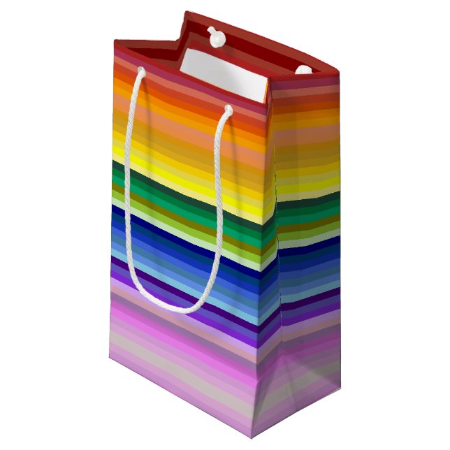 42 Regenbogenspektrum Kleine Geschenktüte (Vorderseite Schrägansicht)