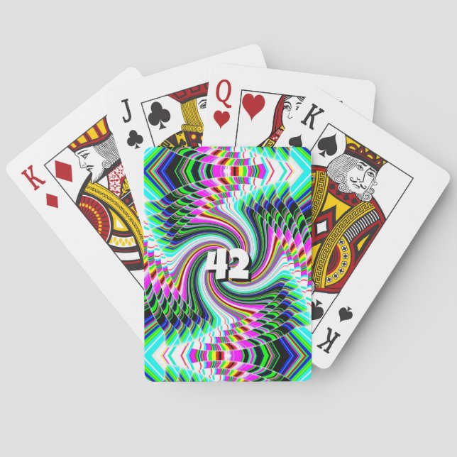 42 (Sie können die Nummer ändern) Spielkarten (Rückseite)