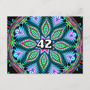 42 (Sie können die Zahl ändern) Postkarte