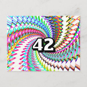 42 (Sie können die Zahl ändern) Postkarte