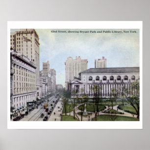 42. Straße, Bryant Park, New York City Vintage Poster