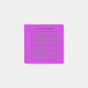42-Tage-Tracker Lila Sticky Notes Post-it Klebezettel