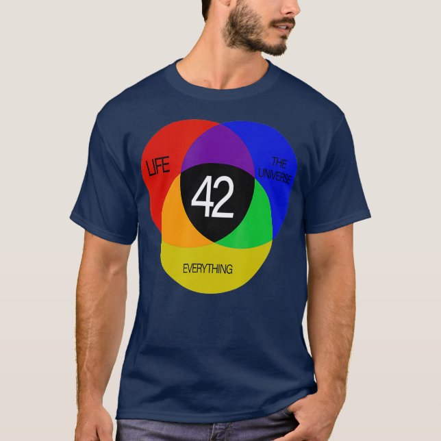 42 The Answer to Life the Universe and Tshirt (Vorderseite)