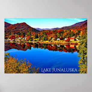 42 X 28 LAKE JUNALUSKA PREMIUM LEINWAND GLOSS POST POSTER