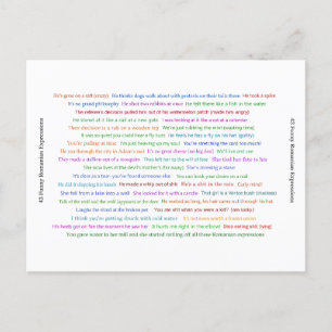 43 Funny Romania Expressions Conversation Piece Postkarte