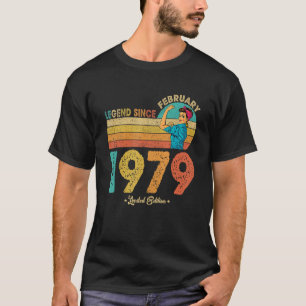 43. Geburtstag Februar 1979 Legend Seit 1979 43 Y T-Shirt