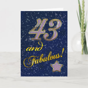 43. Geburtstag für jemanden Fabulous Karte