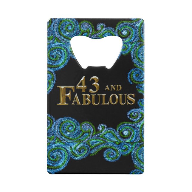 43. Geburtstag Geldbeutel Flaschenöffner (Vorderseite)
