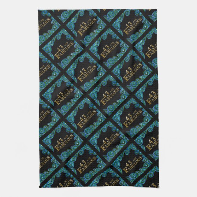 43. Geburtstag Geschirrtuch (Vertikal)