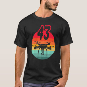 43. Geburtstag I Retro Remote Kontrolle Drohnen mi T-Shirt