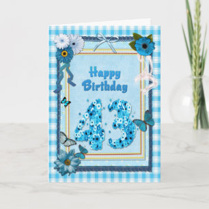 43. Geburtstag mit Scrapbook-Effekt Karte