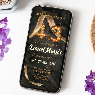 43. Geburtstag: Mobile Einladung