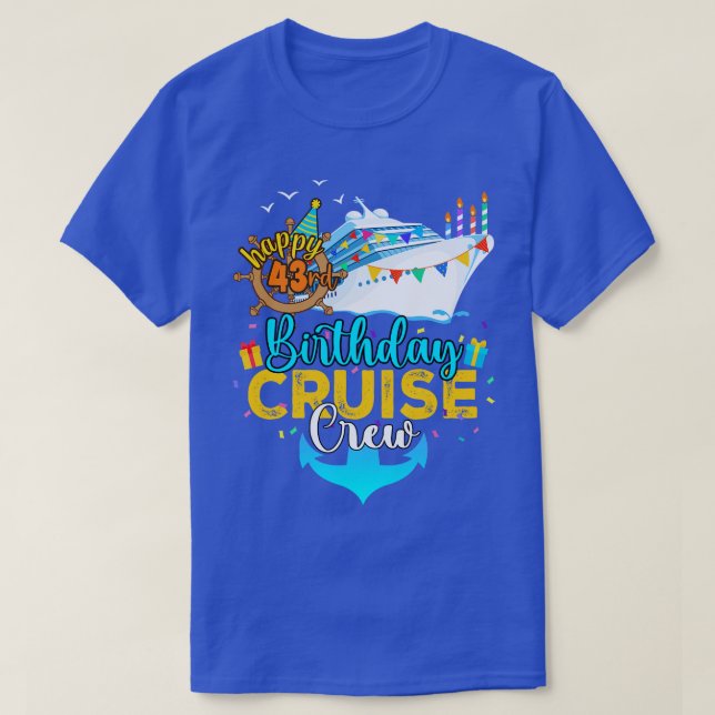 43. GeburtstagsCruise-Crew T-Shirt (Design vorne)