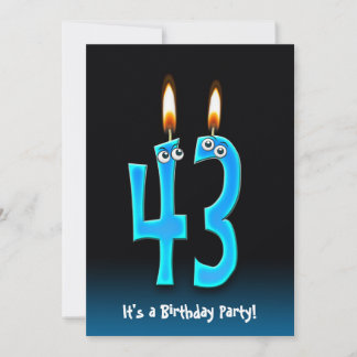 43. Geburtstagsparty Einladung