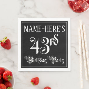 43. Geburtstagsparty - Extravagantes Script + Indi Serviette