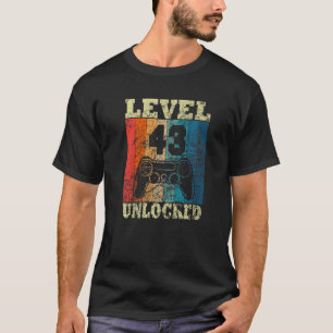 43. Geburtstagsstufe Vintag für Gamer T-Shirt