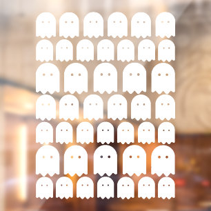 43 Ghosts Halloween White Ghouls Fensteraufkleber