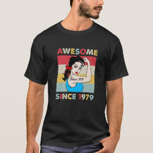43 Jahr 43 Geburtstag Frauen Vintag 1979 Geburtsta T-Shirt