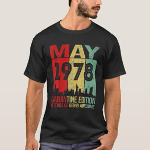 43 Jahre alt 43. Geburtstag Männer Frauen Mai 1978 T-Shirt