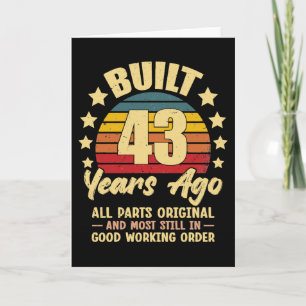 43 Jahre alt Alle Teile Original 43. Geburtstag Karte