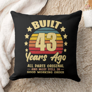 43 Jahre alt Alle Teile Original 43. Geburtstag Kissen