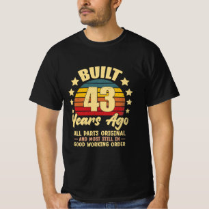 43 Jahre alt Alle Teile Original 43. Geburtstag T-Shirt