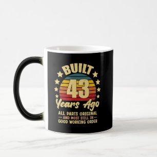 43 Jahre alt Alle Teile Original 43. Geburtstag Verwandlungstasse