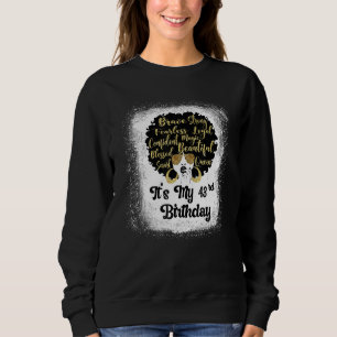 43 Jahre alt Leopard Melanin Girl Es ist mein Gebu Sweatshirt