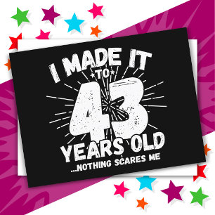 43 Jahre alt Sarcastic Meme Funny 43. Geburtstag Postkarte
