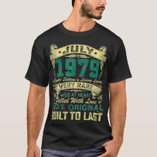 43 Jahre alt Vintag Juli 1979 Limited Edition 43r T-Shirt
