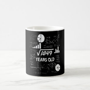 43 Jahre alter Tag Mathematiklehrer 43. Geburtstag Kaffeetasse