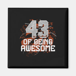 43 Jahre Awesome Sketll 43. Geburtstag Gif Magnet