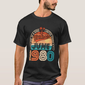 43 Made in 1980 June 1980 43. T-Shirt
