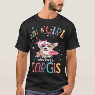 43 Nur ein Mädchen, das Corgi Liebe T-Shirt