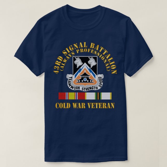 43. Signal Battalion ColdVeteran DUI w COLD SVC X T-Shirt (Design vorne)