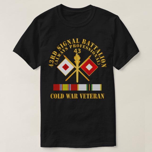 43. Signal Battalion ColdVeteran w COLD SVC X T-Shirt (Design vorne)