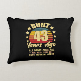 43 Years Ago All Parts Original 43th Birthday Dekokissen