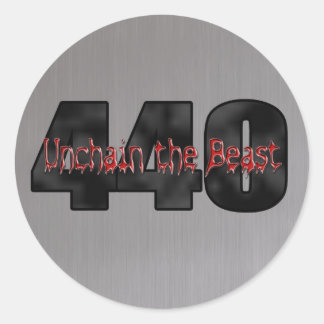 440 Mopar, grau Runder Aufkleber